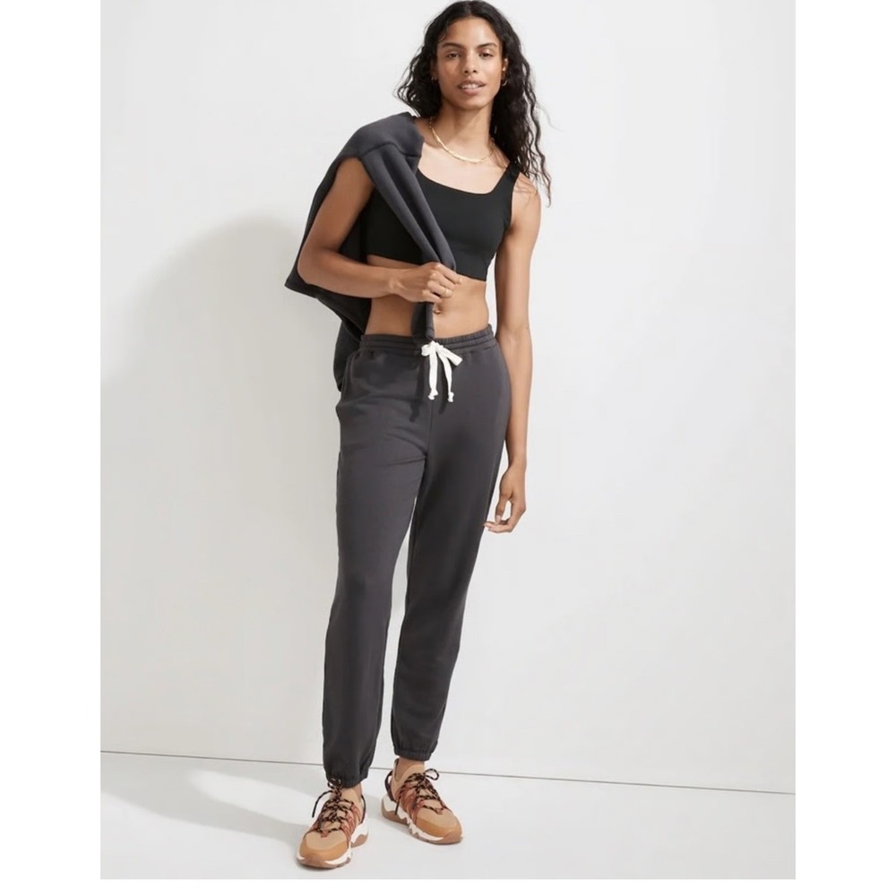 Madewell‎ MWL SuperbrushedJogger Sweatpants Charcoal XXS Pockets Drawstring